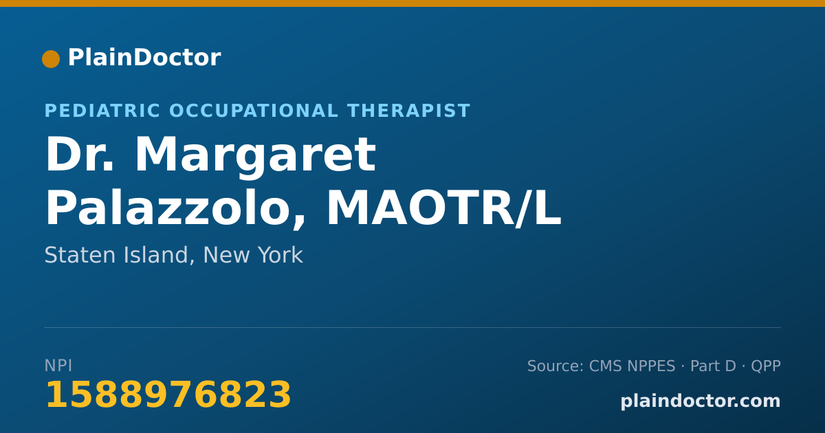 Shareable card for Margaret Palazzolo, MAOTR/L - Pediatric Occupational Therapist, Staten Island, NY
