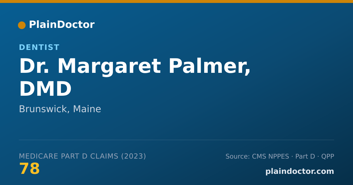 Shareable card for Margaret Palmer, DMD - Dentist, Brunswick, ME