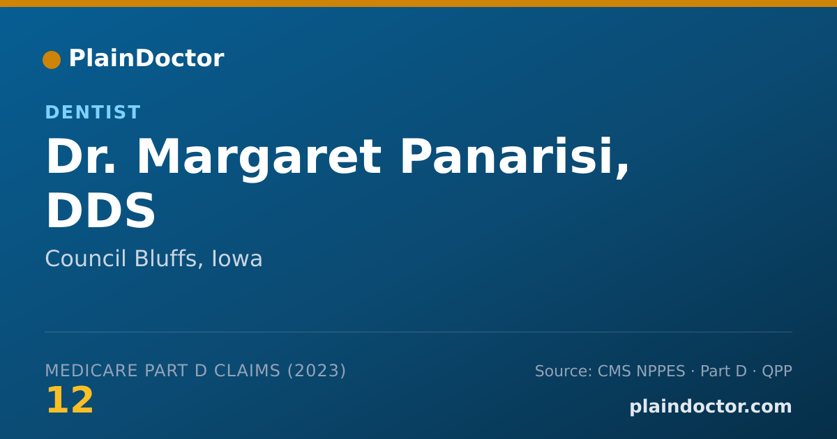 Shareable card for Margaret Panarisi, DDS - Dentist, Council Bluffs, IA