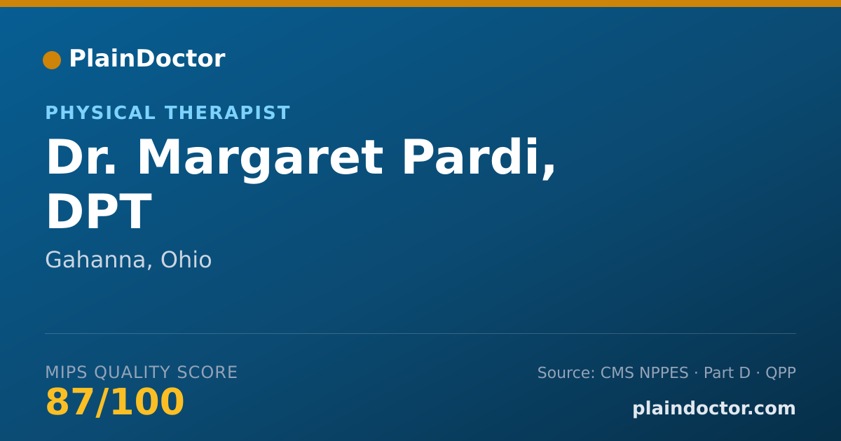 Shareable card for Margaret Pardi, DPT - Physical Therapist, Gahanna, OH