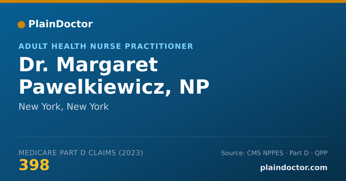 Shareable card for Margaret Pawelkiewicz, NP - Adult Health Nurse Practitioner, New York, NY