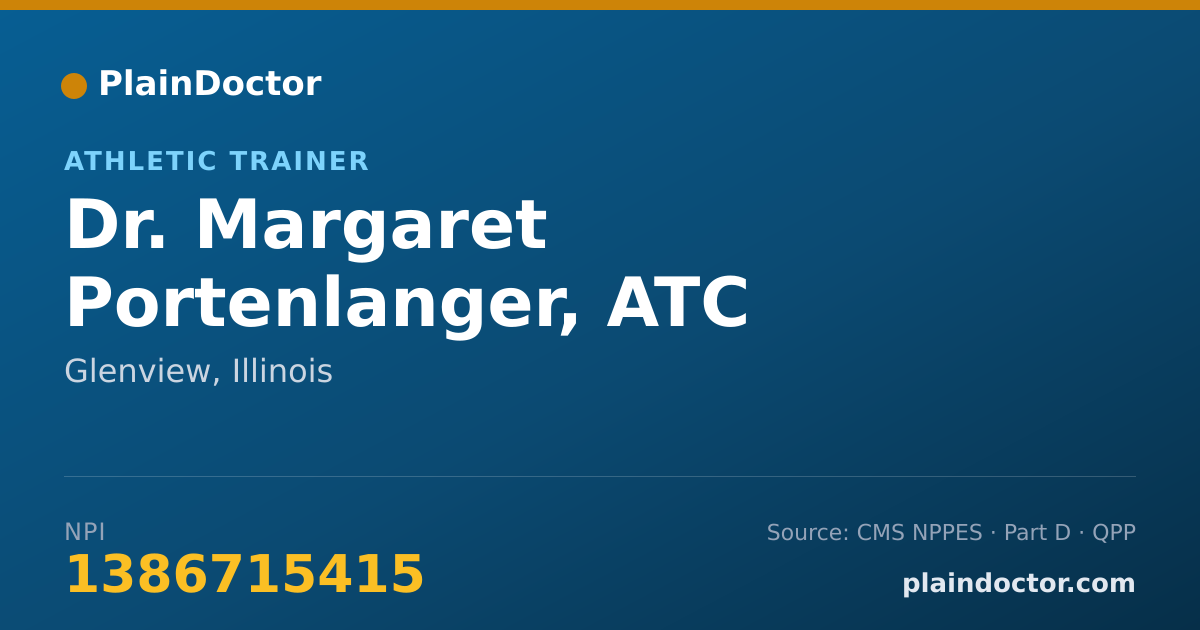 Shareable card for Margaret Portenlanger, ATC - Athletic Trainer, Glenview, IL