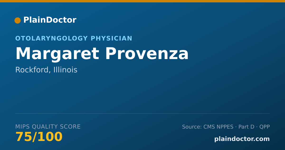 Shareable card for Margaret Provenza - Otolaryngology Physician, Rockford, IL