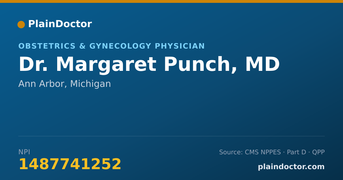 Shareable card for Margaret Punch, MD - Obstetrics & Gynecology Physician, Ann Arbor, MI