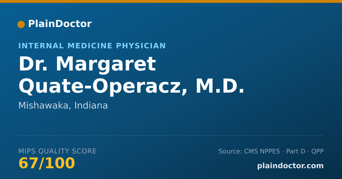 Shareable card for Margaret Quate-Operacz, M.D. - Internal Medicine Physician, Mishawaka, IN