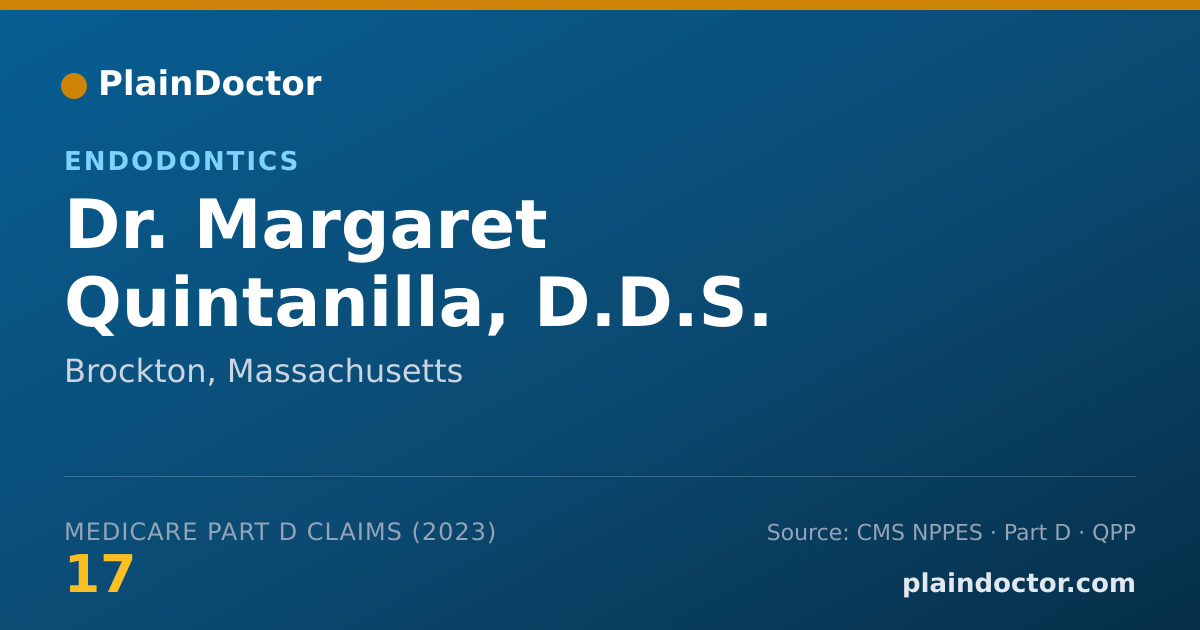 Shareable card for Margaret Quintanilla, D.D.S. - Endodontics, Brockton, MA