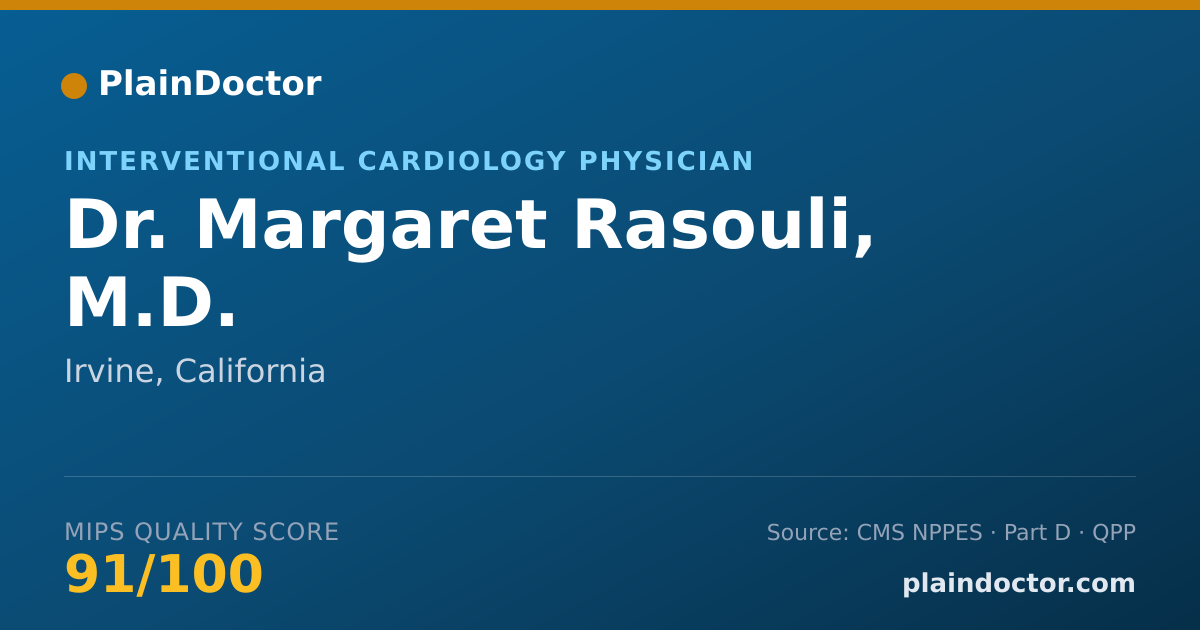 Shareable card for Margaret Rasouli, M.D. - Interventional Cardiology Physician, Irvine, CA