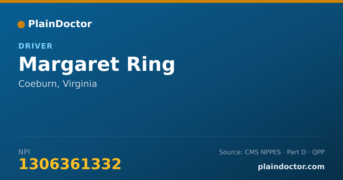 Shareable card for Margaret Ring - Driver, Coeburn, VA