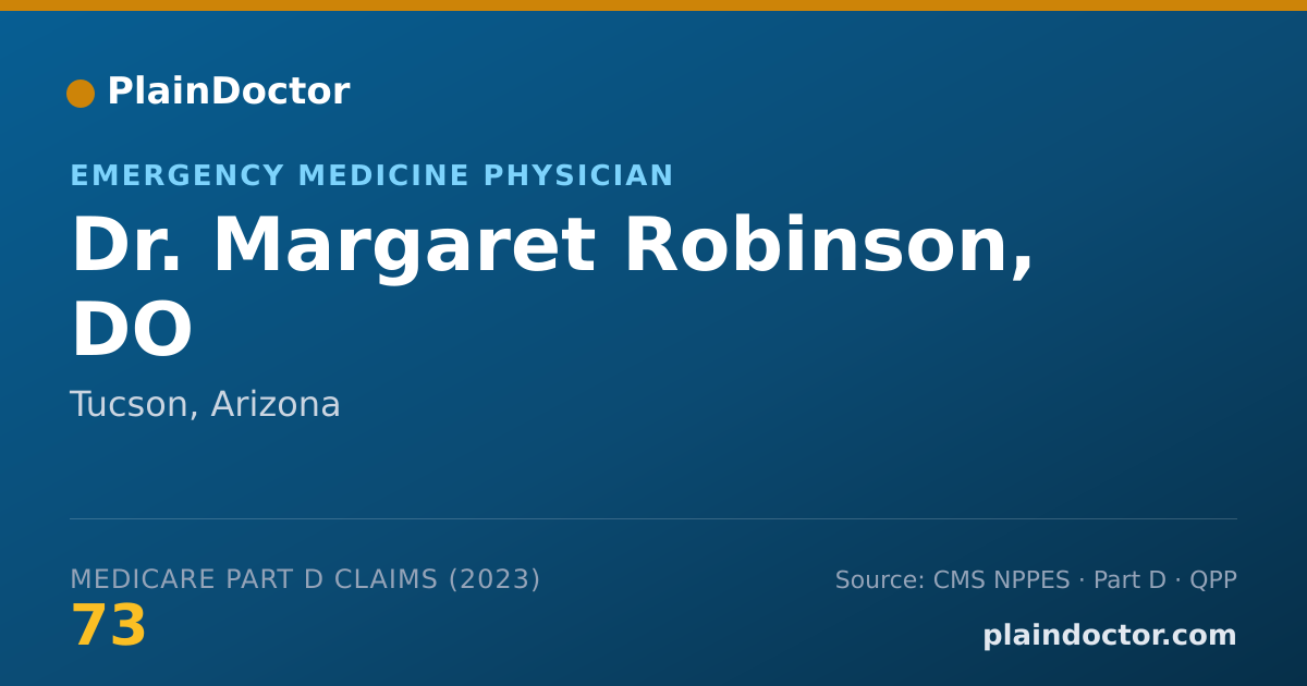 Shareable card for Margaret Robinson, DO - Emergency Medicine Physician, Tucson, AZ