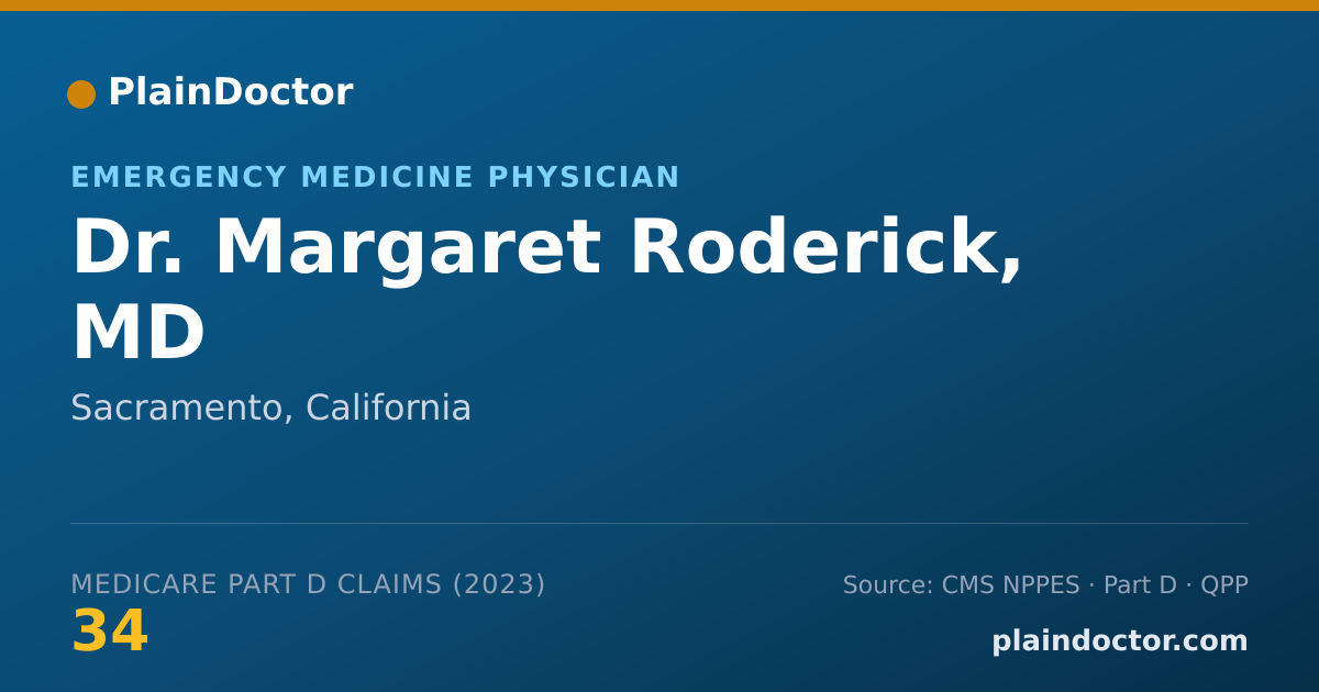 Shareable card for Margaret Roderick, MD - Emergency Medicine Physician, Sacramento, CA