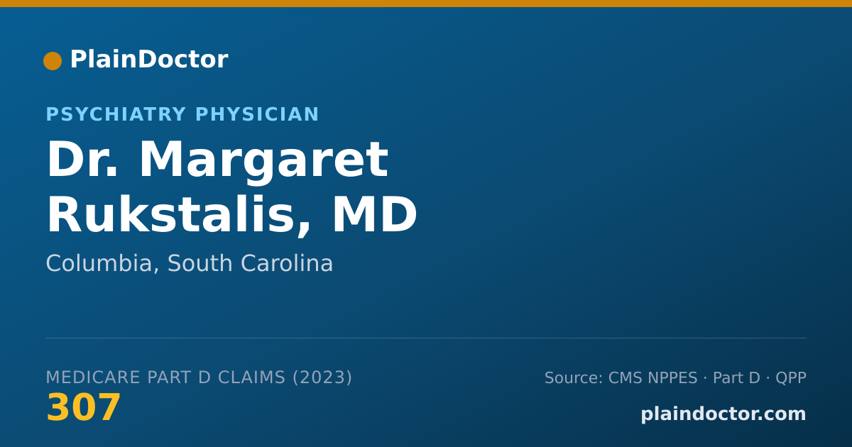 Shareable card for Margaret Rukstalis, MD - Psychiatry Physician, Columbia, SC