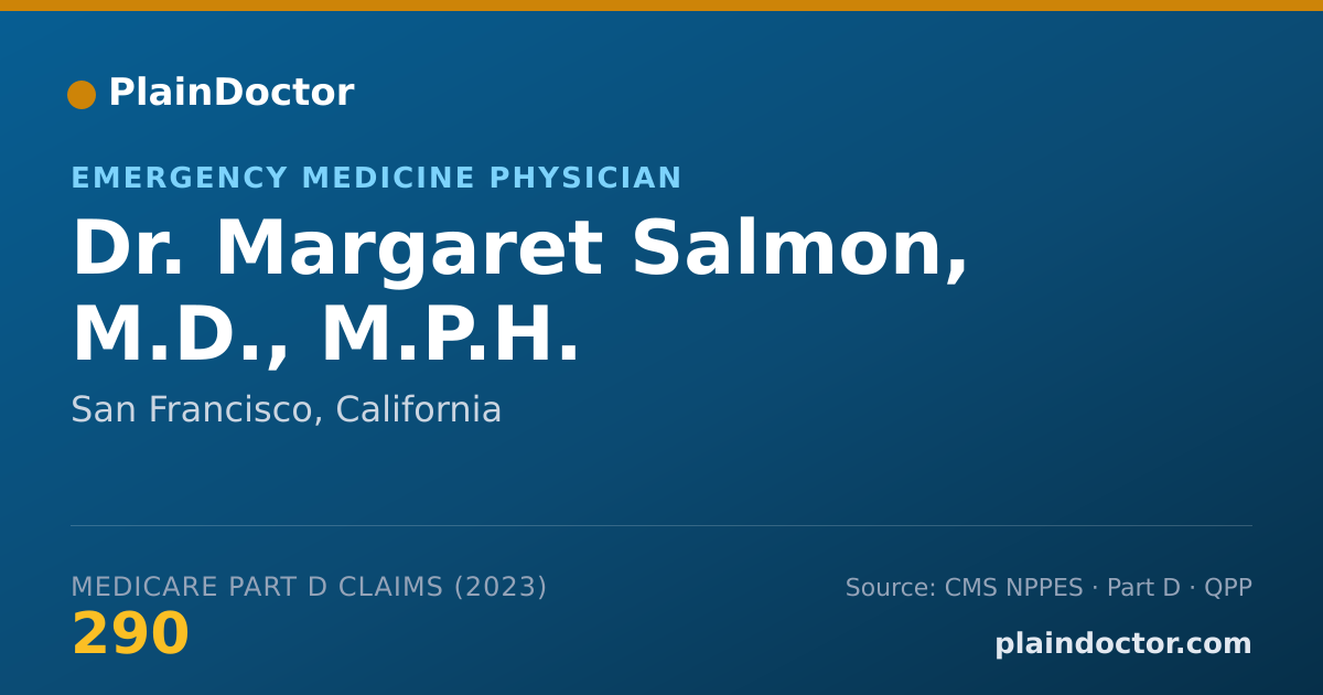 Shareable card for Margaret Salmon, M.D., M.P.H. - Emergency Medicine Physician, San Francisco, CA