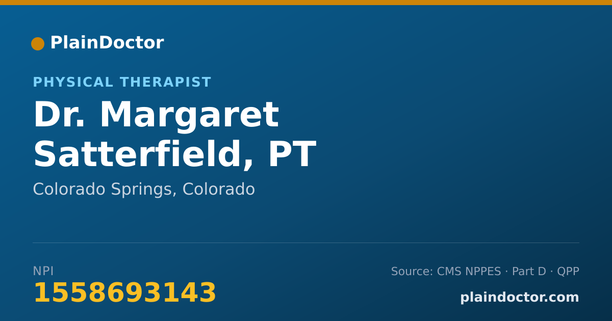 Shareable card for Margaret Satterfield, PT - Physical Therapist, Colorado Springs, CO