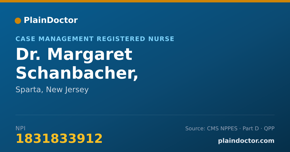 Shareable card for Margaret Schanbacher, RN,BSN,CCM - Case Management Registered Nurse, Sparta, NJ