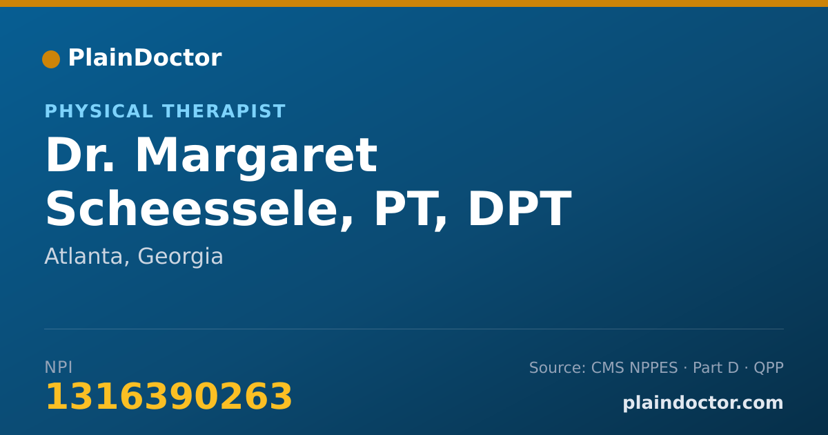 Shareable card for Margaret Scheessele, PT, DPT - Physical Therapist, Atlanta, GA