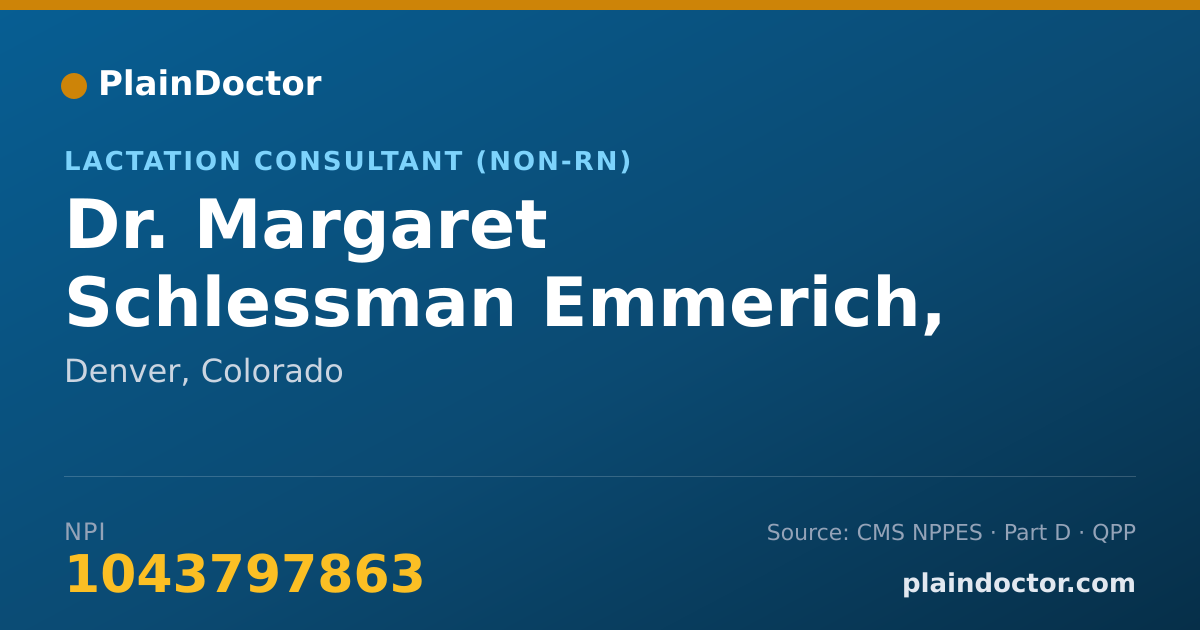 Shareable card for Margaret Schlessman Emmerich, IBCLC - Lactation Consultant (Non-RN), Denver, CO