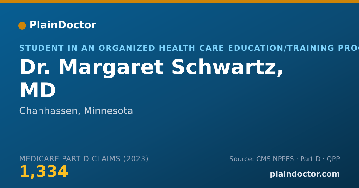 Shareable card for Margaret Schwartz, MD - Student in an Organized Health Care Education/Training Program, Chanhassen, MN