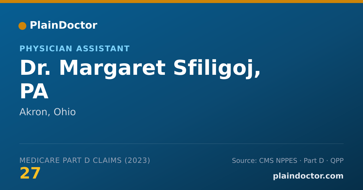 Shareable card for Margaret Sfiligoj, PA - Physician Assistant, Akron, OH