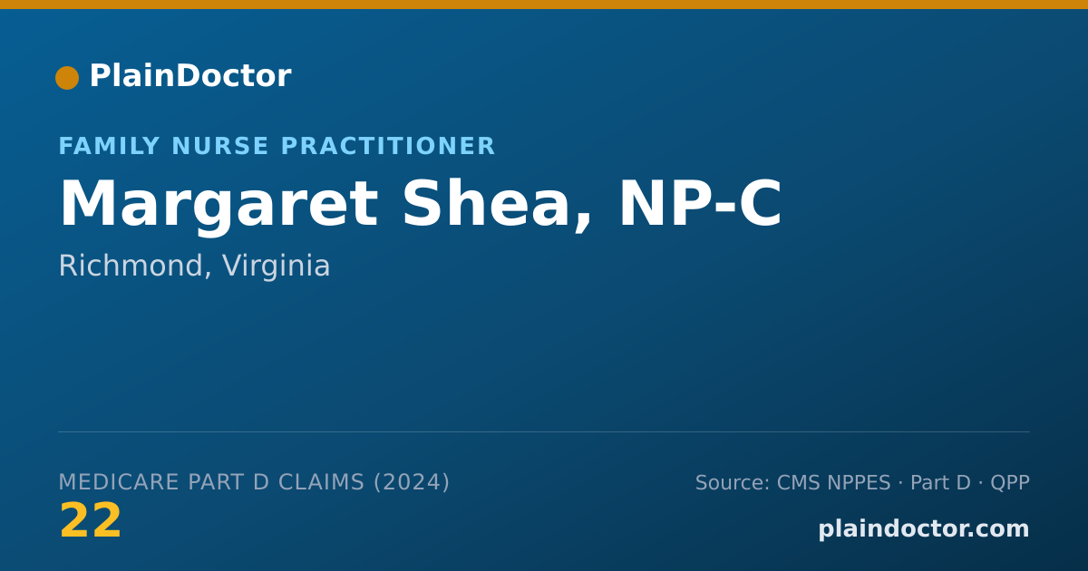Shareable card for Margaret Shea, NP-C - Family Nurse Practitioner, Richmond, VA