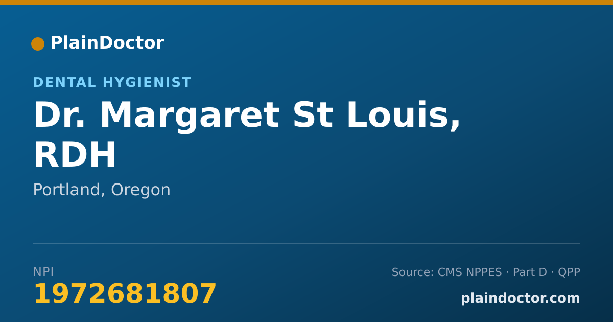 Shareable card for Margaret St Louis, RDH - Dental Hygienist, Portland, OR