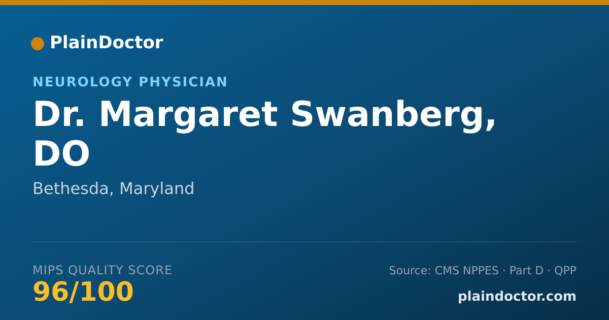 Shareable card for Margaret Swanberg, DO - Neurology Physician, Bethesda, MD