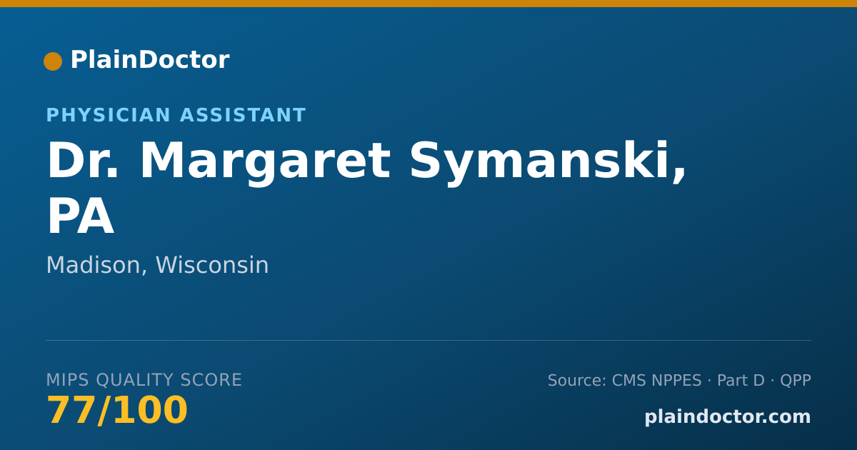 Shareable card for Margaret Symanski, PA - Physician Assistant, Madison, WI
