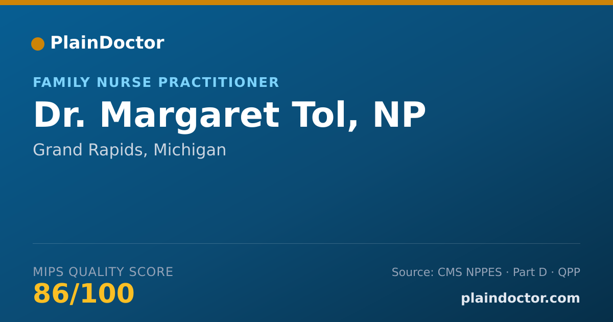 Shareable card for Margaret Tol, NP - Family Nurse Practitioner, Grand Rapids, MI