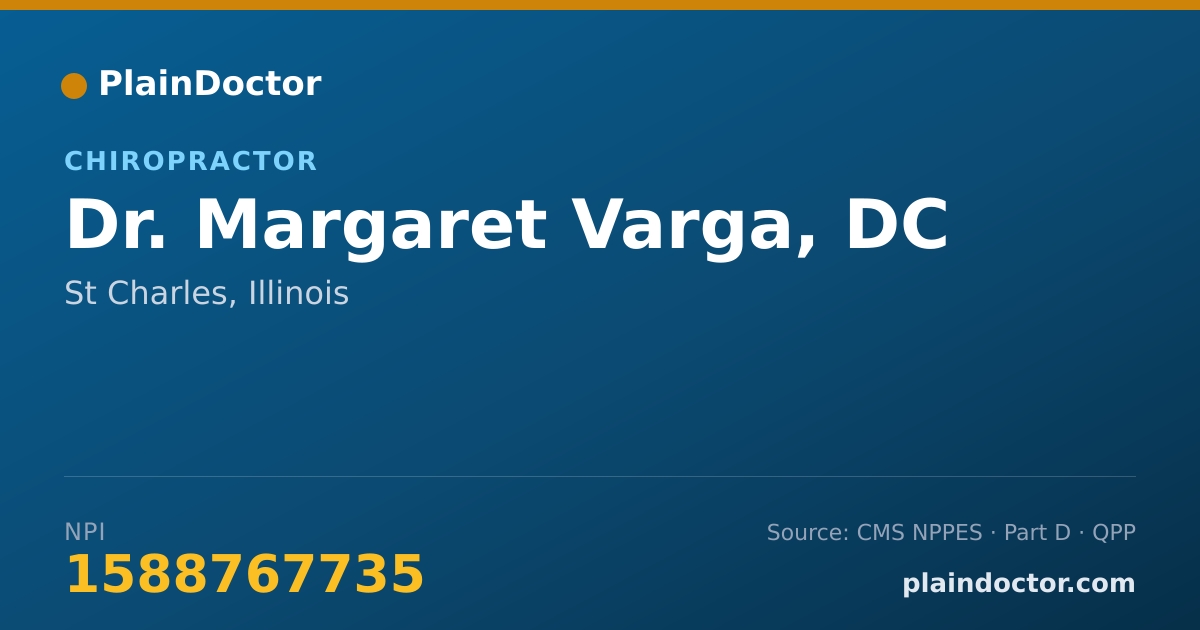 Shareable card for Margaret Varga, DC - Chiropractor, St Charles, IL