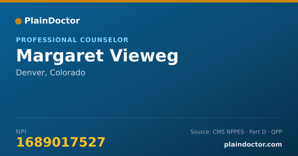Shareable card for Margaret Vieweg - Professional Counselor, Denver, CO