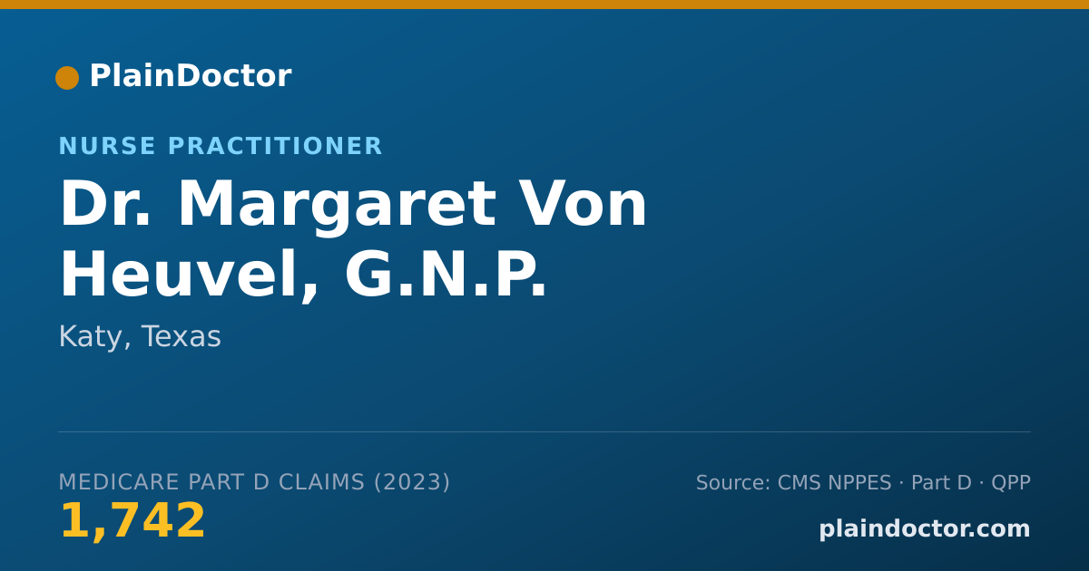Shareable card for Margaret Von Heuvel, G.N.P. - Nurse Practitioner, Katy, TX