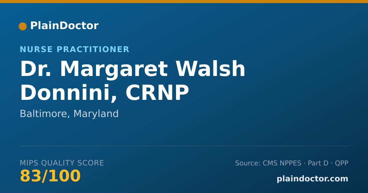 Shareable card for Margaret Walsh Donnini, CRNP - Nurse Practitioner, Baltimore, MD