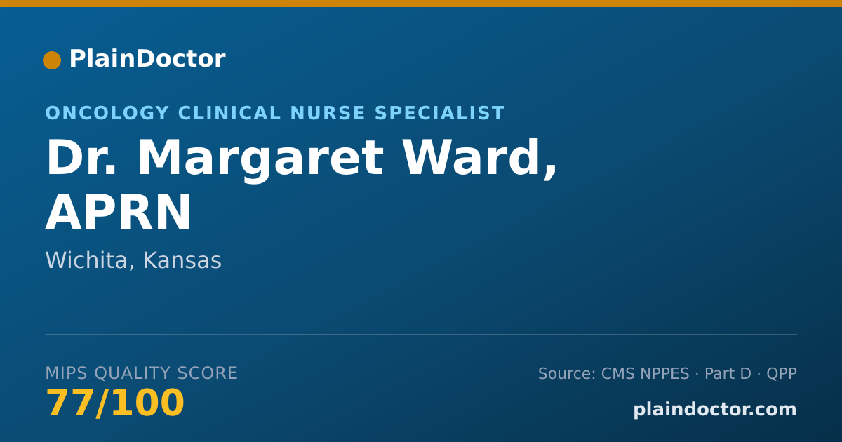 Shareable card for Margaret Ward, APRN - Oncology Clinical Nurse Specialist, Wichita, KS