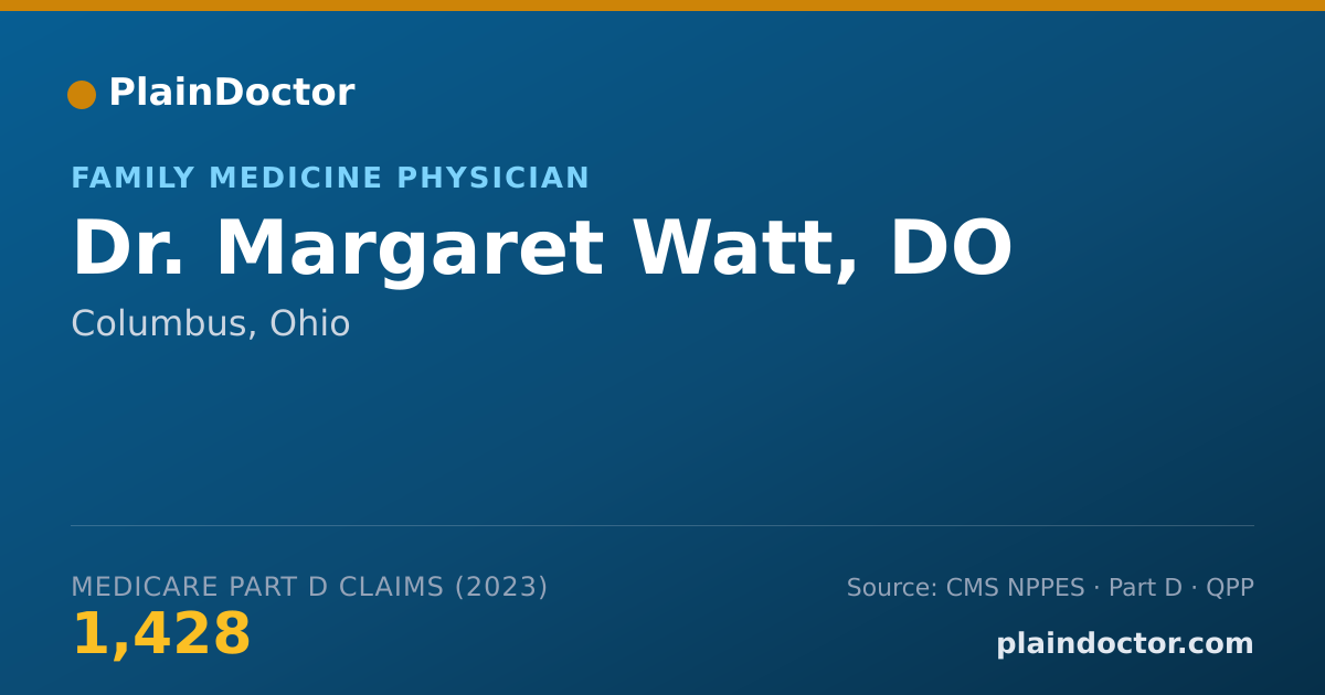 Shareable card for Margaret Watt, DO - Family Medicine Physician, Columbus, OH