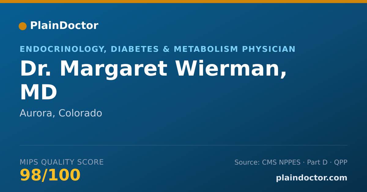 Shareable card for Margaret Wierman, MD - Endocrinology, Diabetes & Metabolism Physician, Aurora, CO