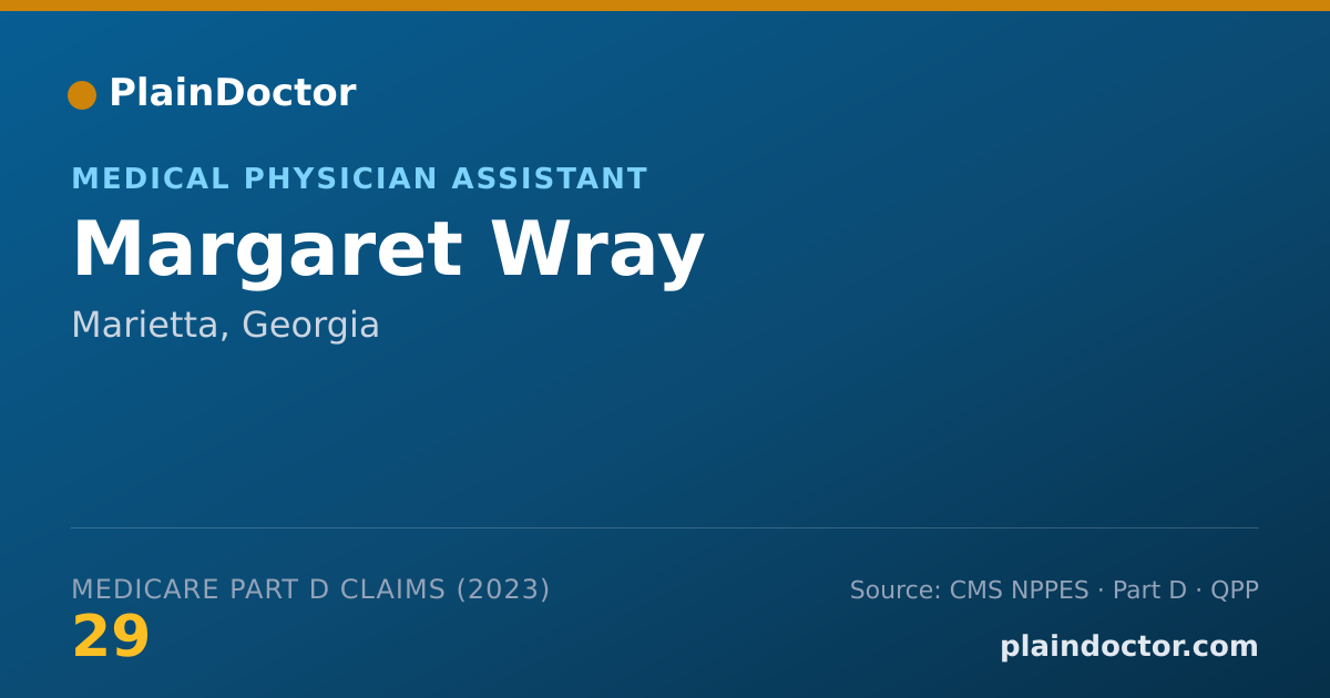 Shareable card for Margaret Wray - Medical Physician Assistant, Marietta, GA