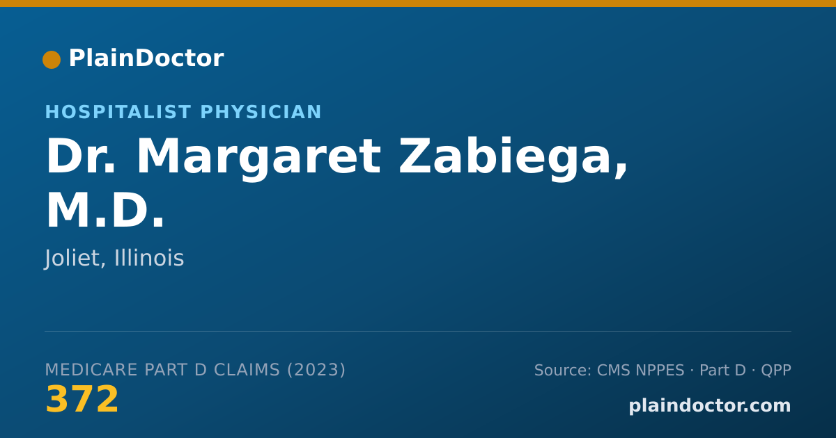 Shareable card for Margaret Zabiega, M.D. - Hospitalist Physician, Joliet, IL