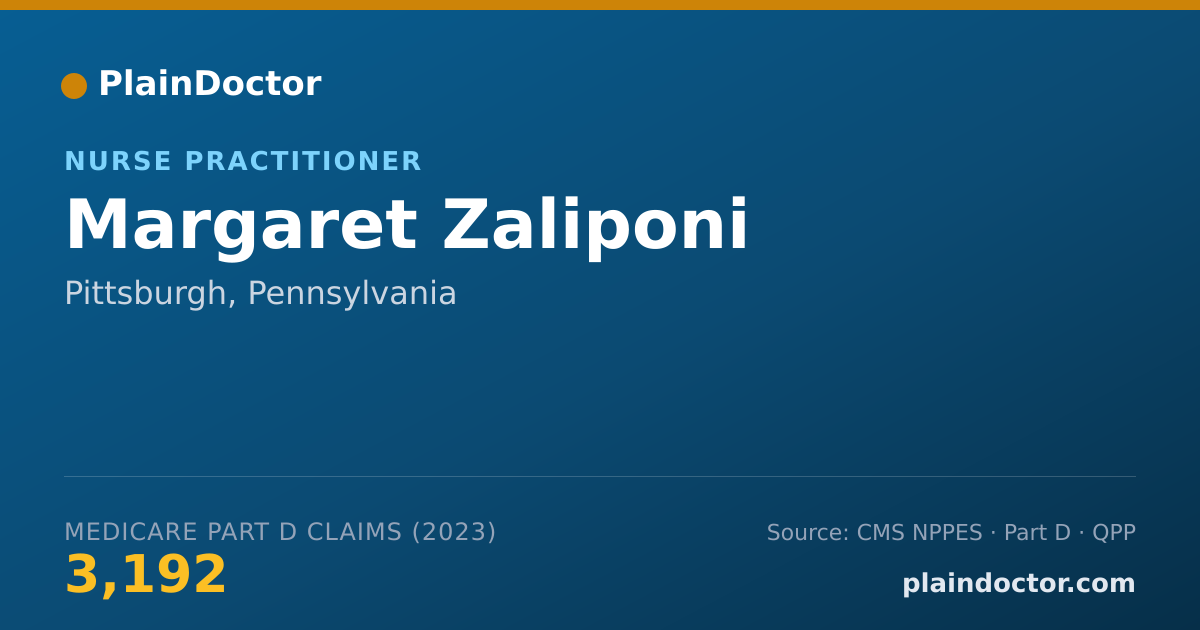 Shareable card for Margaret Zaliponi - Nurse Practitioner, Pittsburgh, PA