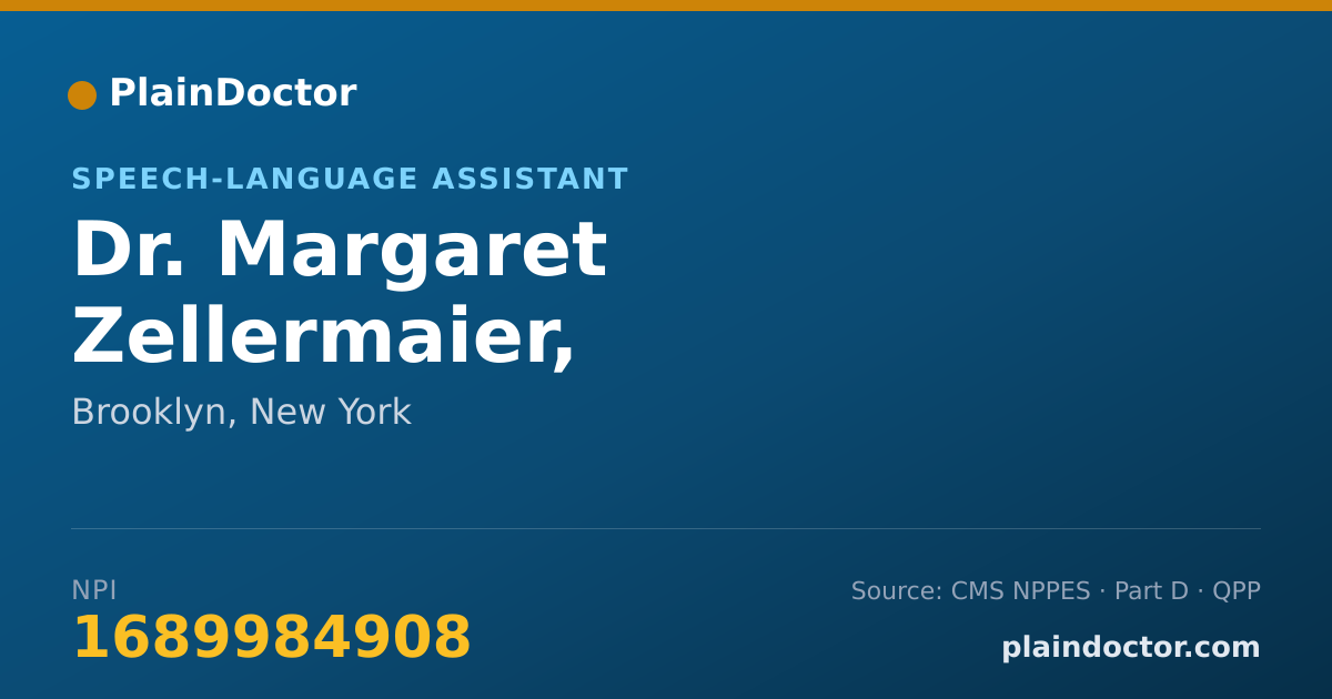 Shareable card for Margaret Zellermaier, MS-SPEC.ED-TSHH - Speech-Language Assistant, Brooklyn, NY