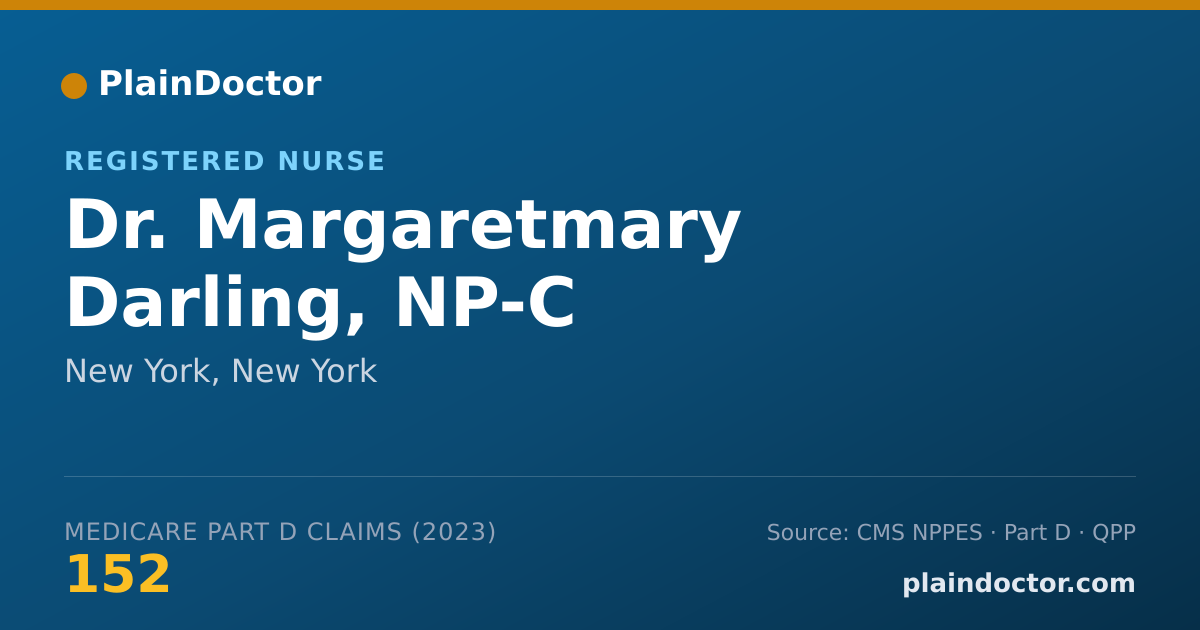 Shareable card for Margaretmary Darling, NP-C - Registered Nurse, New York, NY