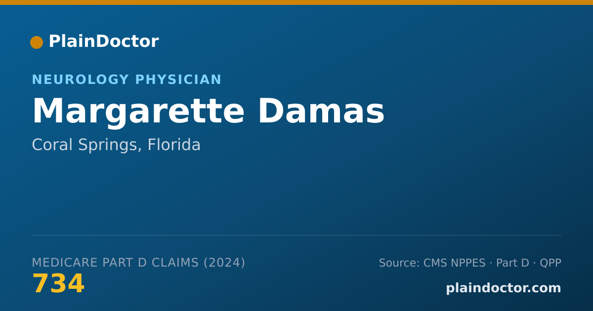 Shareable card for Margarette Damas - Neurology Physician, Coral Springs, FL