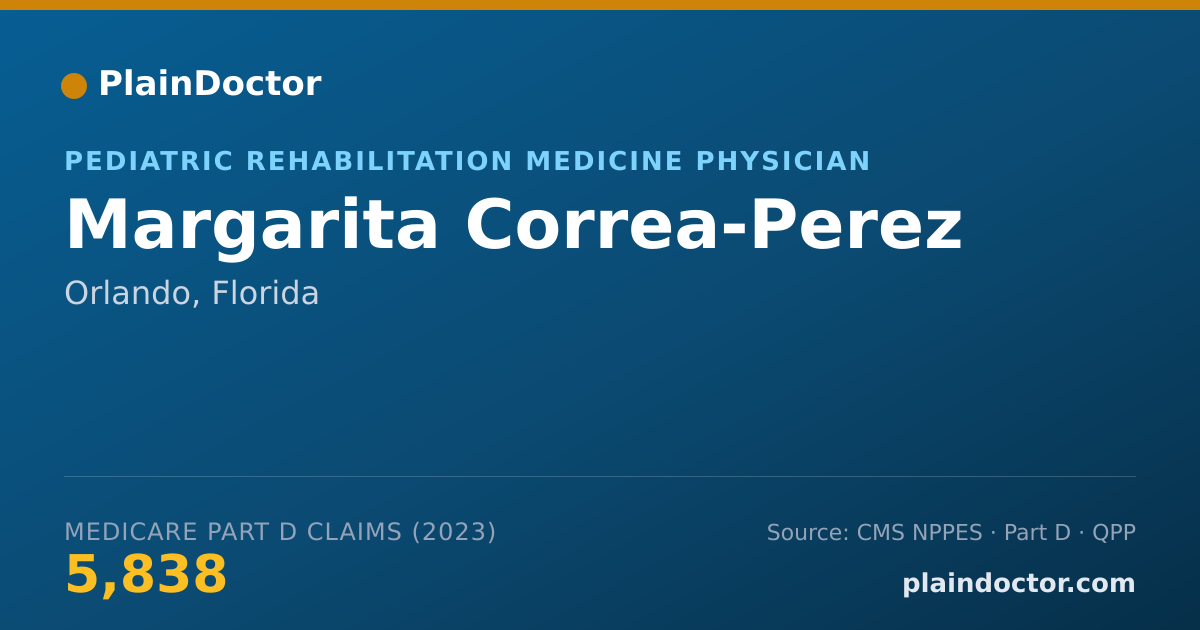 Shareable card for Margarita Correa-Perez - Pediatric Rehabilitation Medicine Physician, Orlando, FL