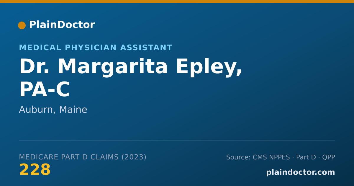 Shareable card for Margarita Epley, PA-C - Medical Physician Assistant, Auburn, ME