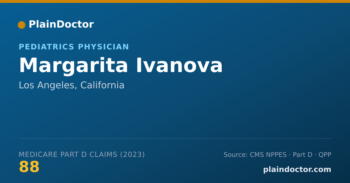 Shareable card for Margarita Ivanova - Pediatrics Physician, Los Angeles, CA
