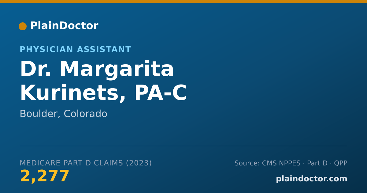Shareable card for Margarita Kurinets, PA-C - Physician Assistant, Boulder, CO