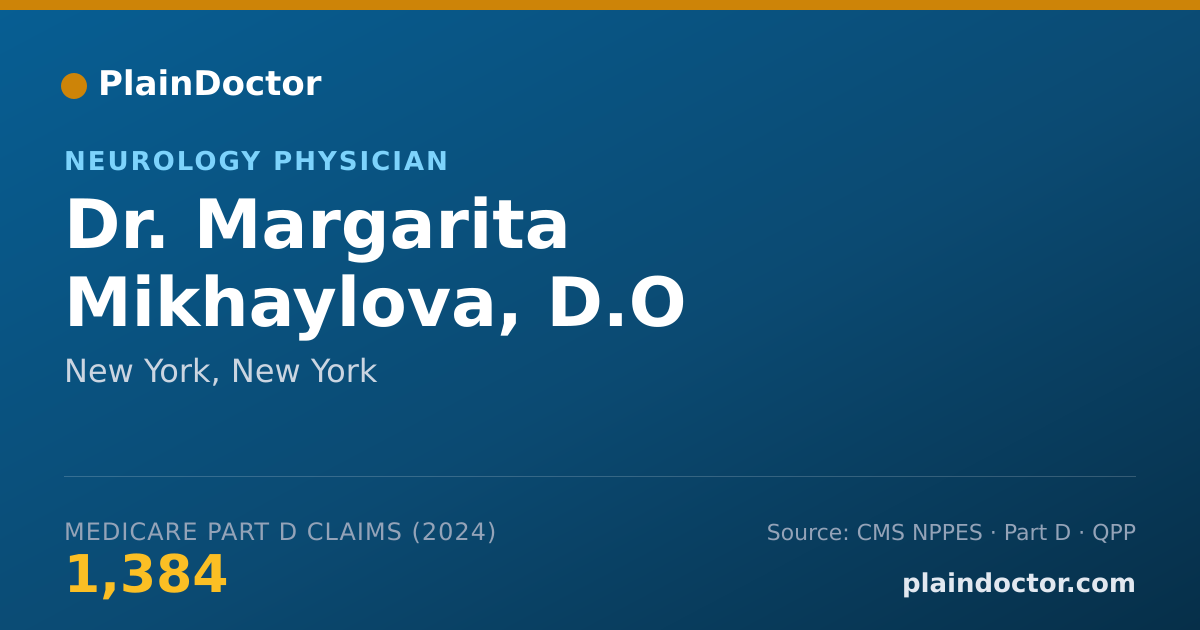 Shareable card for Margarita Mikhaylova, D.O - Neurology Physician, New York, NY