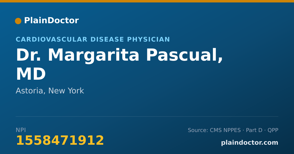 Shareable card for Margarita Pascual, MD - Cardiovascular Disease Physician, Astoria, NY