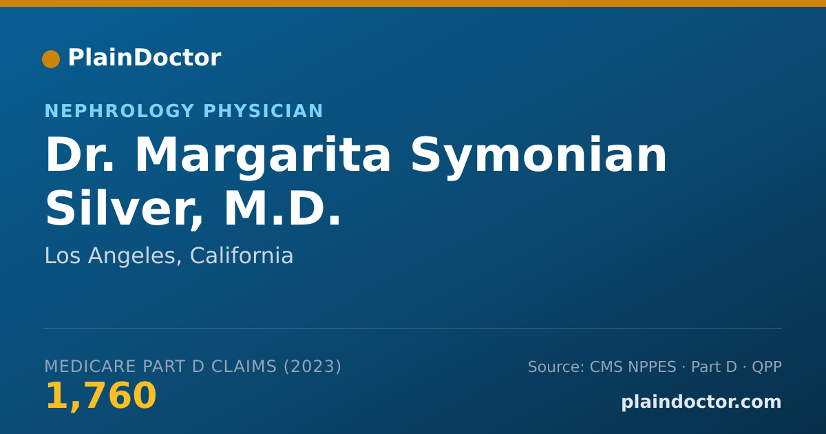 Shareable card for Margarita Symonian Silver, M.D. - Nephrology Physician, Los Angeles, CA