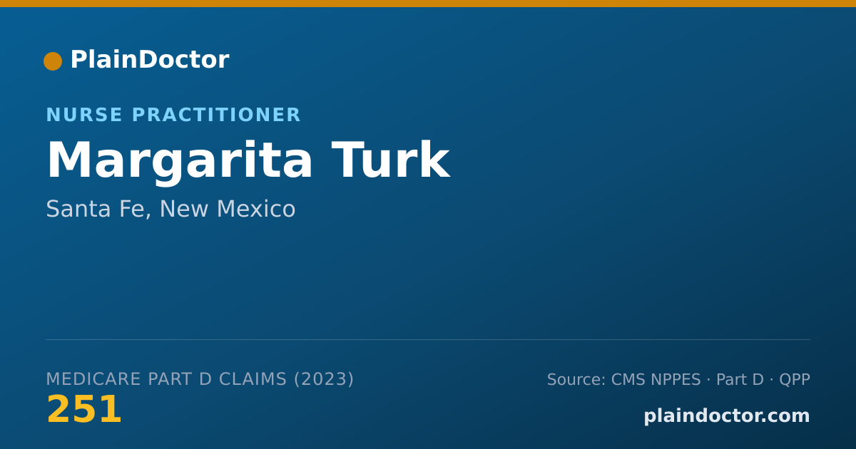 Shareable card for Margarita Turk - Nurse Practitioner, Santa Fe, NM