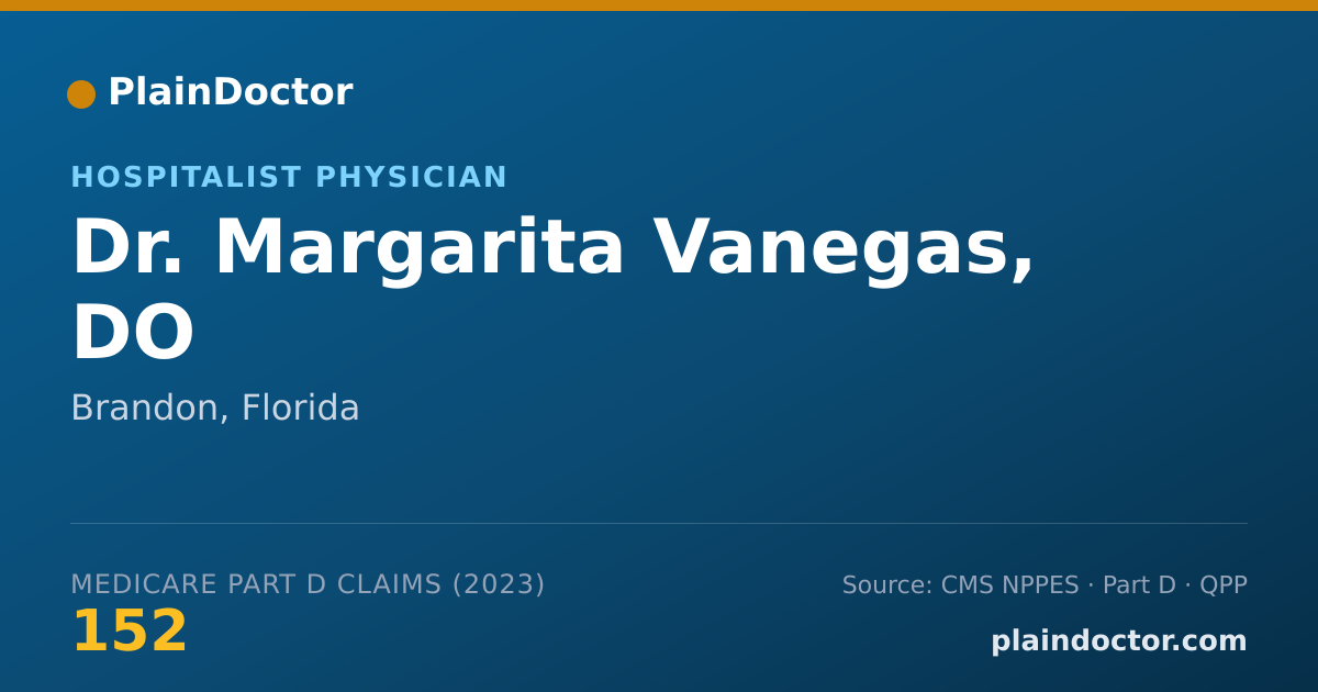 Shareable card for Margarita Vanegas, DO - Hospitalist Physician, Brandon, FL