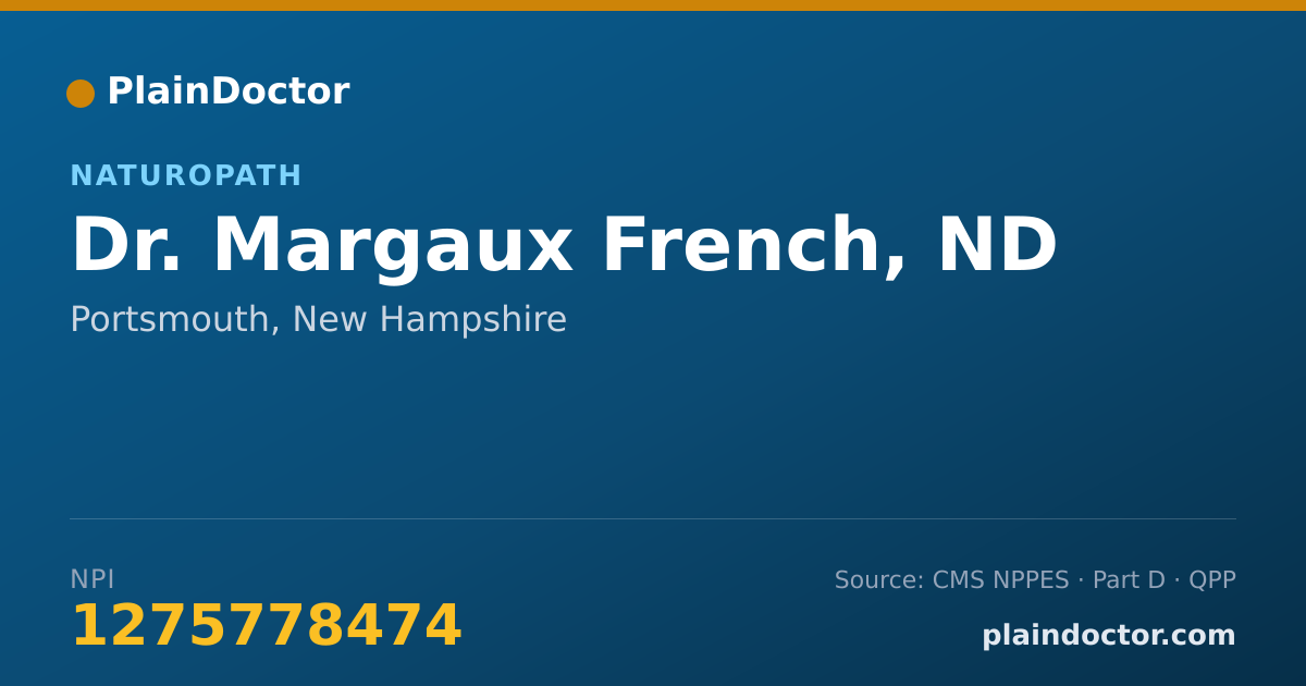 Shareable card for Margaux French, ND - Naturopath, Portsmouth, NH